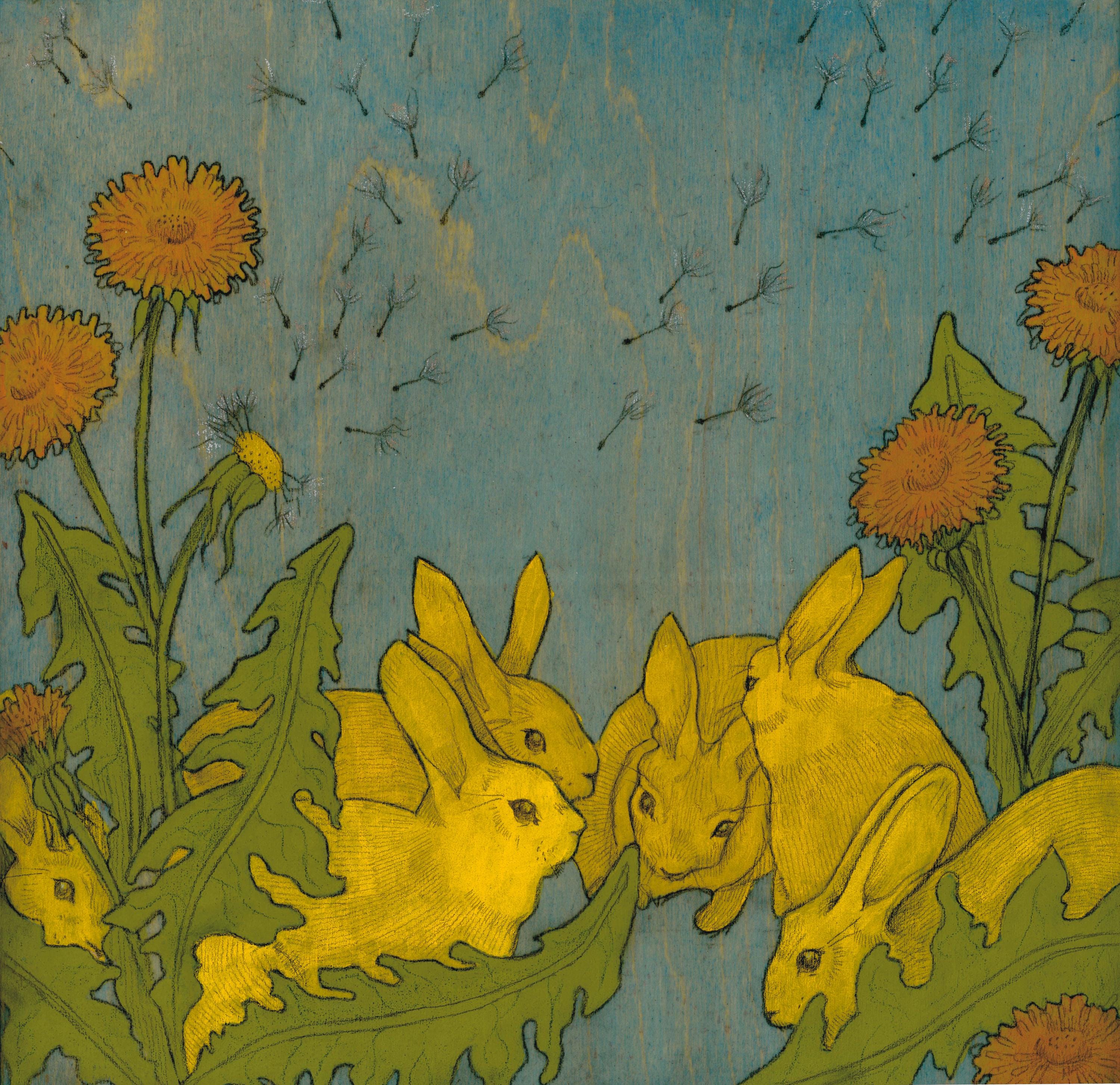 Dandelion and Rabbits - Archival Print