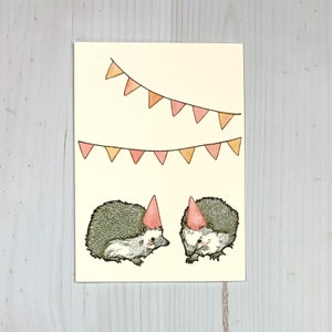 Hedgehog Party Notecard 画像 2