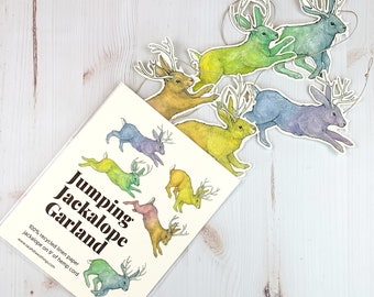 Jumping Jackalope Illustrated Garland