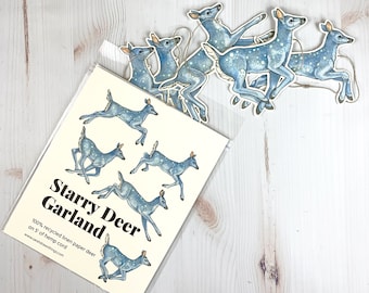 Starry Deer Illustrated Garland