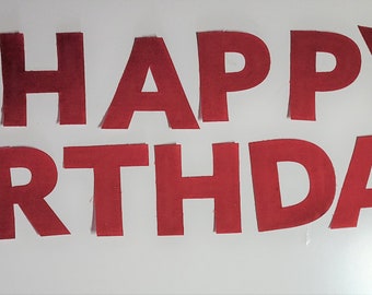 Quilt Applique Banner Words, Happy Birthday, Love, Celebrate, Let's Party!