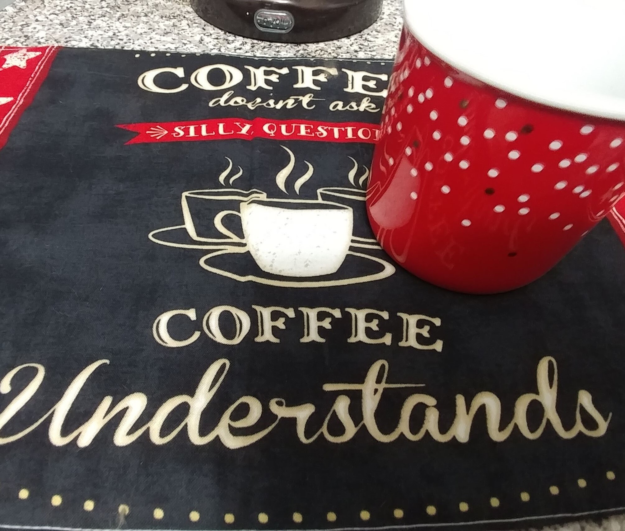 Fun Coffee Theme Quilted Coffee Station Quilted Place Mat Coffee Lover ...