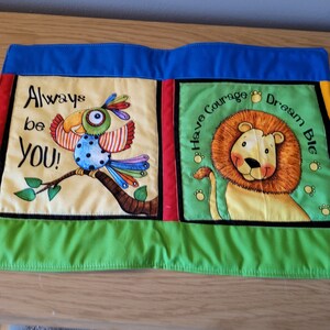 Kids Placemat, Build a Childs Confidence, fabric, learning toys, Montessori, affirmations, image 9