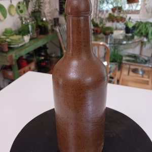 Vintage Bourne Denby Bottle, Vintage Salt Glazed Ginger Bottle, Vintage Brown Ware, Vintage Stoneware Bottle, Vintage Ginger Beer Bottle