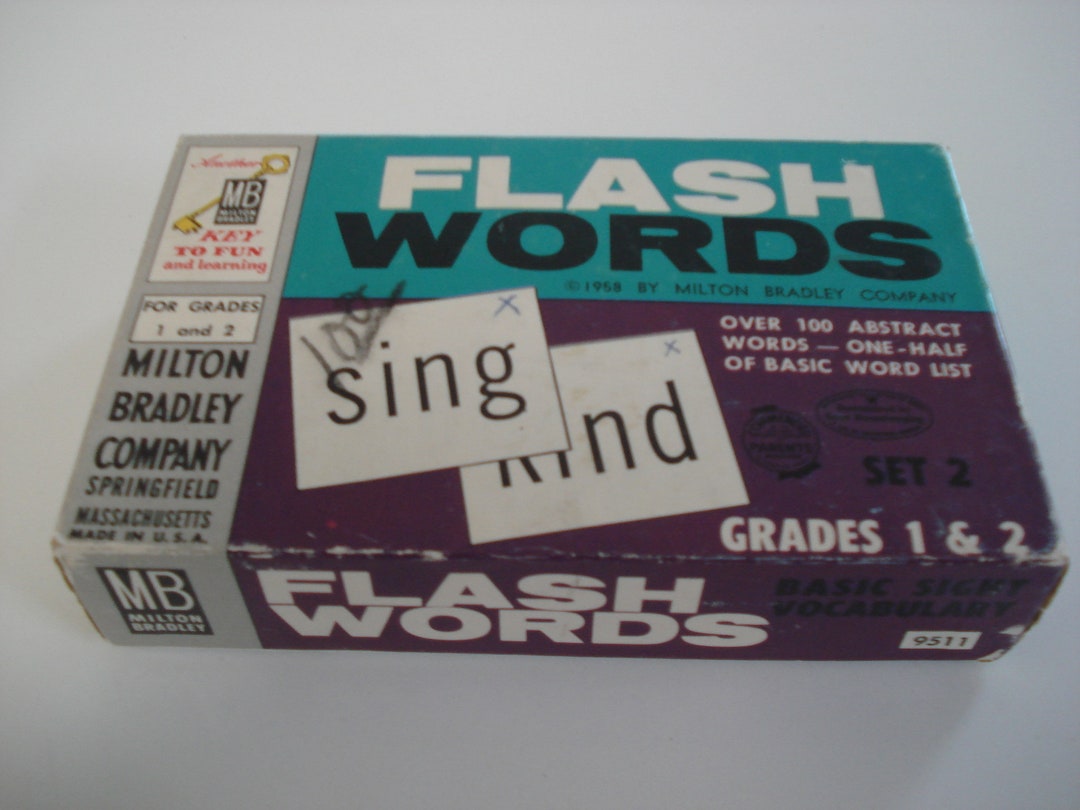 Vintage Flash Cards Box Set Vintage Word Flash Cards Vintage Etsy
