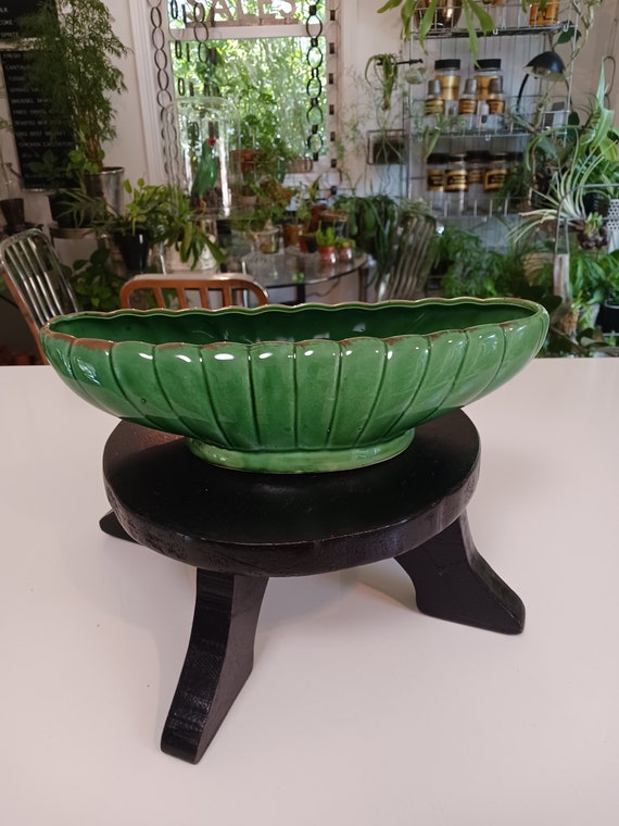 Vintage Green Mid Century Planter: Japan MCM Decor
