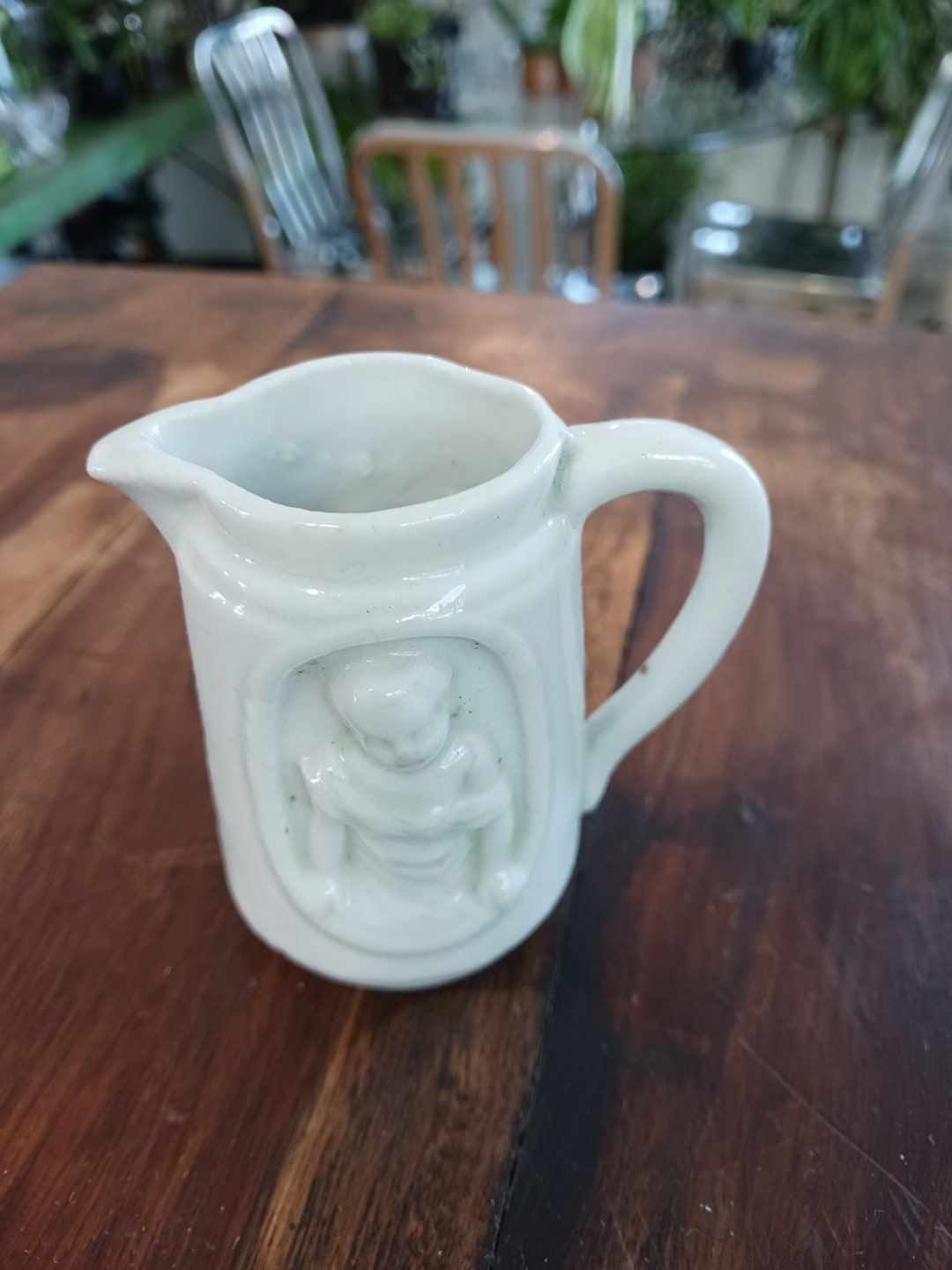 Vintage small ironstone pitcher etsy