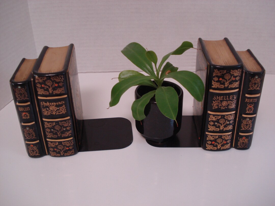 Vintage Metal Bookends Etsy