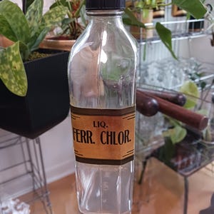 Vintage Pharmacy Bottle, Vintage Apothecary Bottle, Vintage Pharmacy Label, Vintage Apothecary Label, Vintage Glass Jar, Vintage Glass