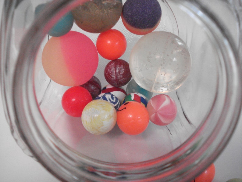 Vintage Rubber Balls in Vintage Jar Etsy