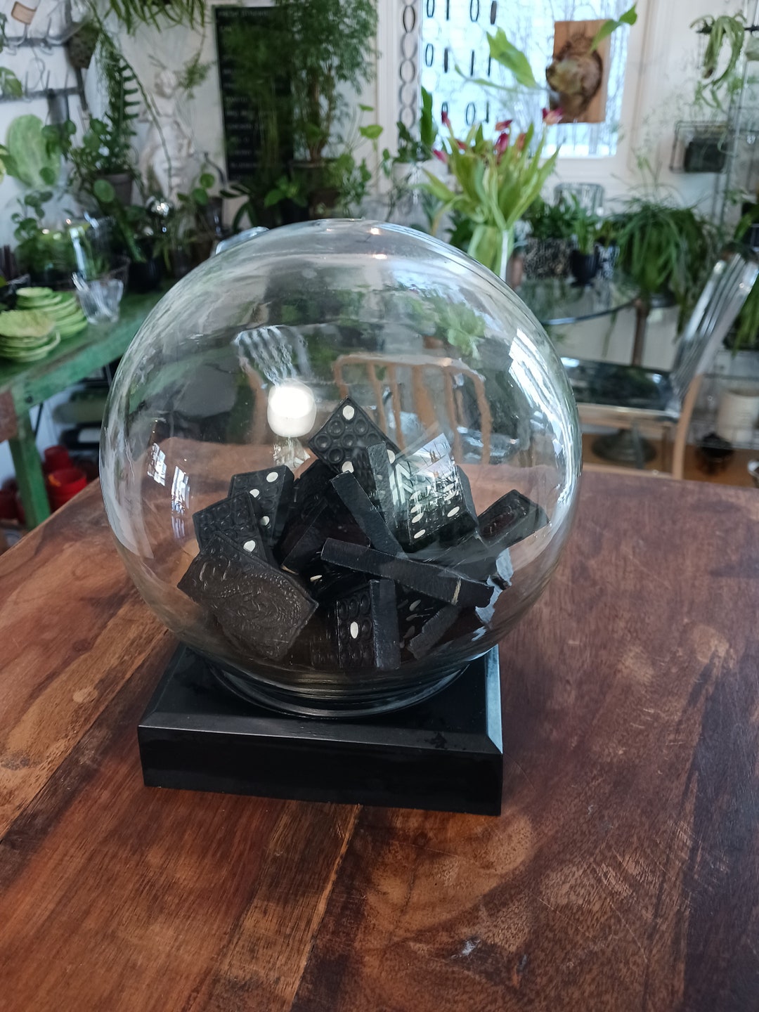 Vintage Glass Globe. Vintage Glass Display, Vintage Globe Display Etsy