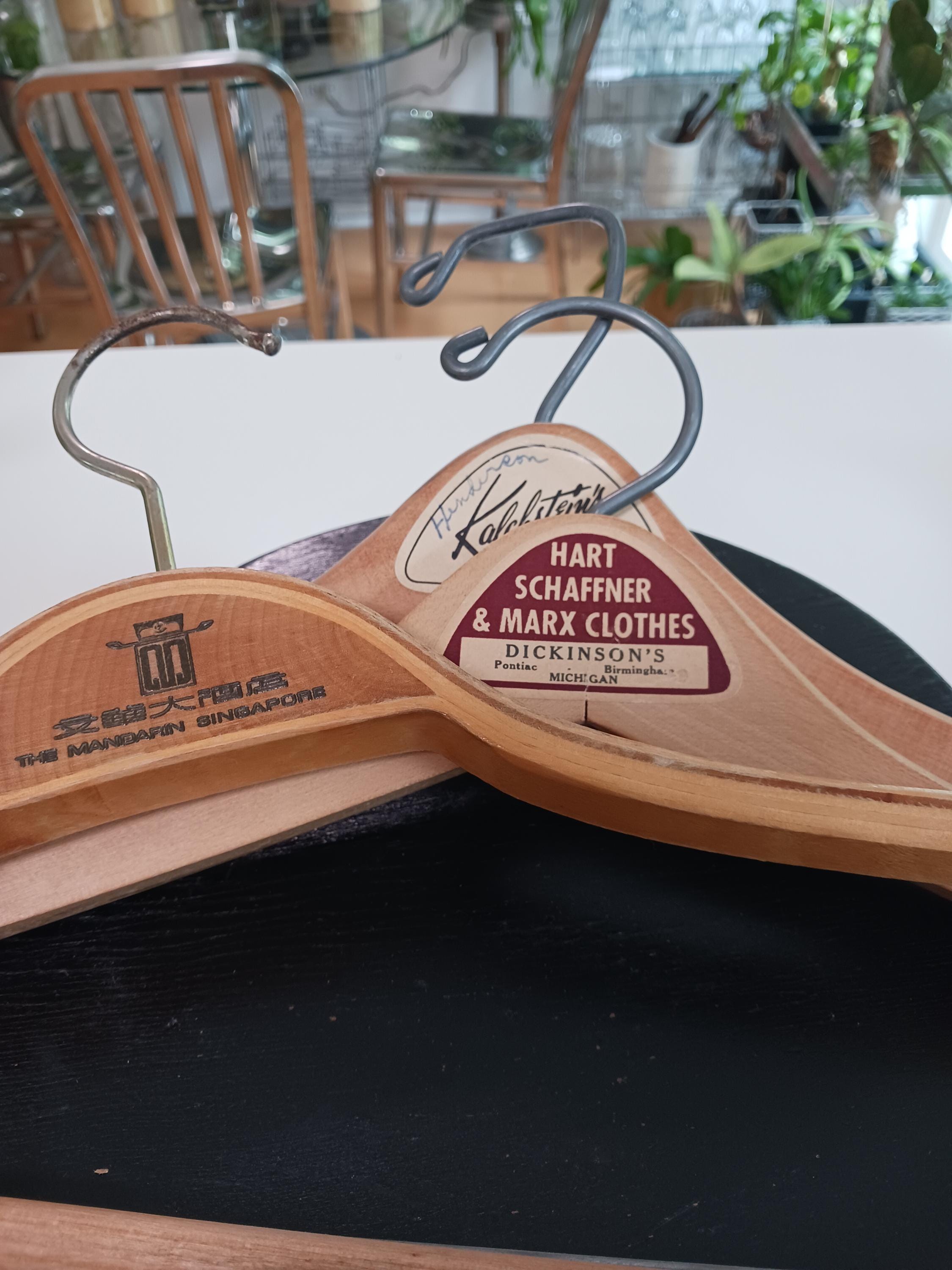 Vintage Hotel Wood Hangers - Etsy