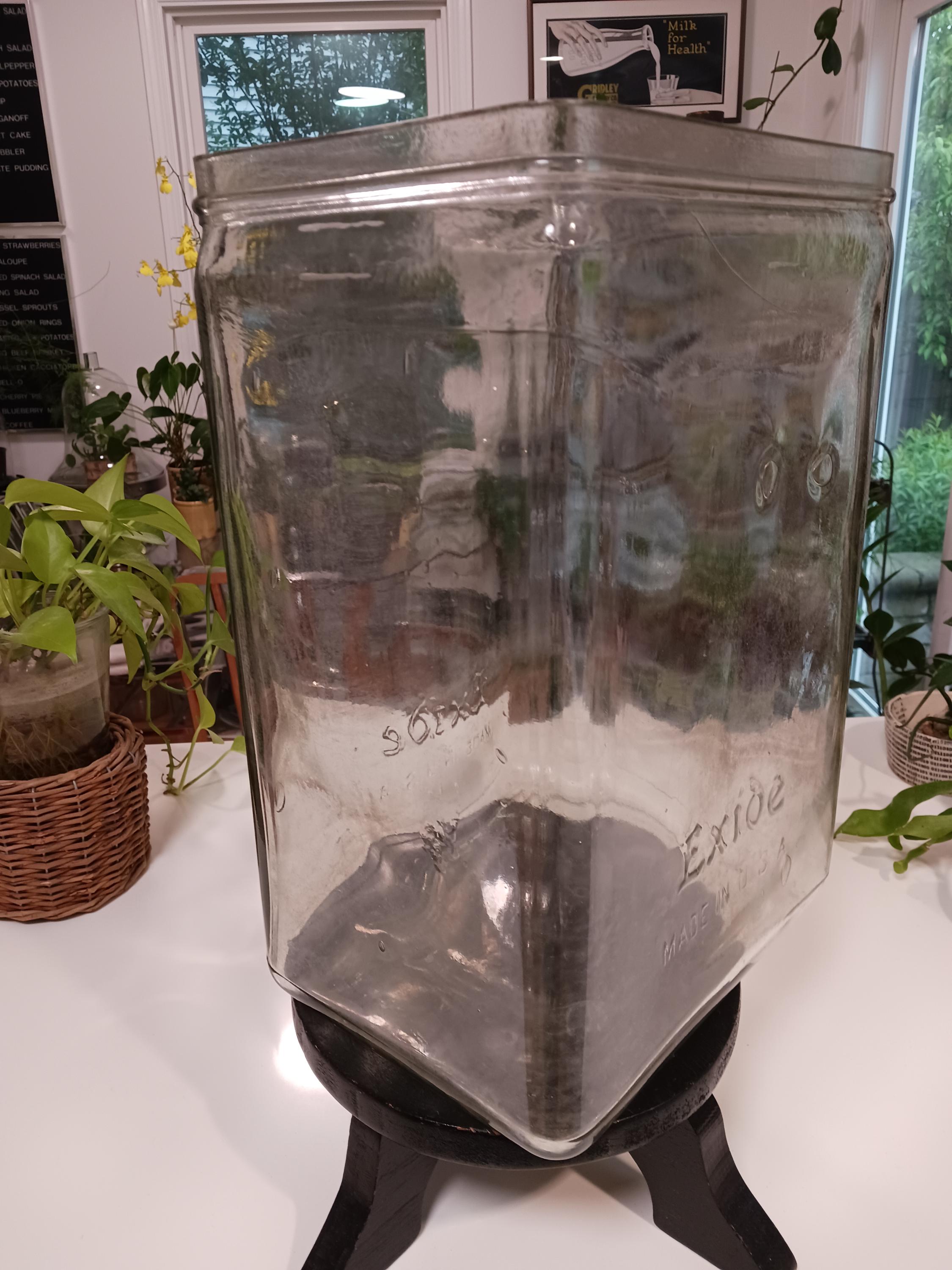 【レア】アヴェディス・バグサリアン作「土星の花瓶」　90年代　アメリカ製 Vintage EXIDE Glass Battery Jar, Large Antique Terrarium Vase - Etsy