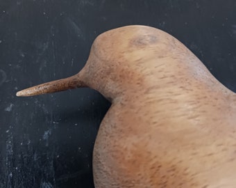 Vintage Wood Bird, Vintage Bird Figure, Vintage Hand Carved Bird, Vintage Bird With Wire Legs