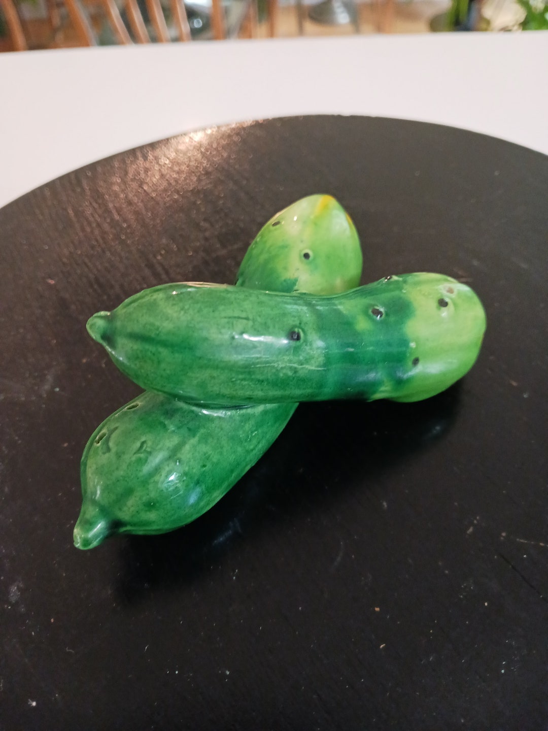 Vintage Salt and Pepper, Vintage Cucumber Salt and Pepper, Vintage Salt