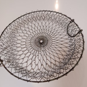 Vintage Draht faltbarer Drahtkorb, Vintage Draht-Dampfgarer, Vintage Drahtkorb, Vintage Draht-Aufstellung, Vintage Gemüsekorb