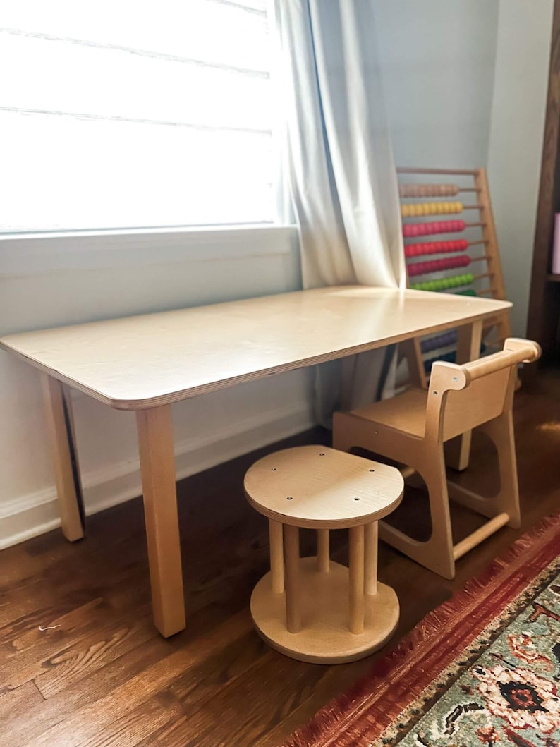 Montessori Rectangle Table – Wooden Kids Activity Table – Multiple ...