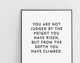 Motivational Quote "Not Judged" Frederick Douglass Unframed Poster or Print