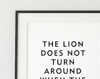 African Proverb "The Lion" Unframed Print or Poster