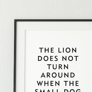 African Proverb The Lion Unframed Print or Poster image 1