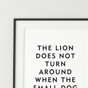 African Proverb &quot;The Lion&quot; Unframed Print or Poster