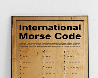 Printable Morse Code Aphabet Poster