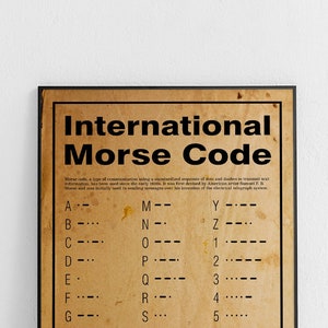 Printable Morse Code Aphabet Poster image 1