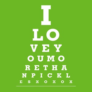 I Love You More Than Pickles Eye Exam Chart Print Wall Hanging Home Decor image 2