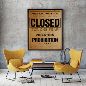 Afdrukbare verbod Poster reproductie Instant Digitale Download