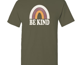 Be Kind T-Shirt With Rainbow