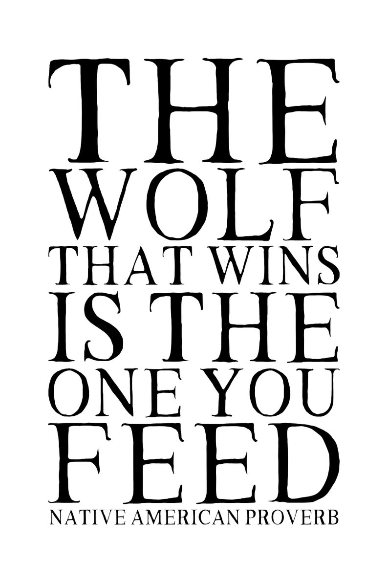Native American Proverb the Wolf That Wins is the One Etsy
