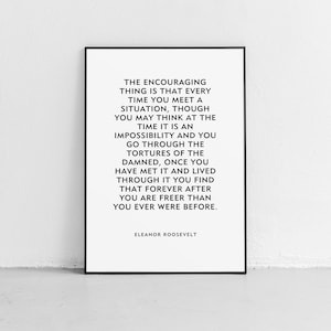 Eleanor Roosevelt &quot;Impossibility&quot; Quote Unframed Poster Or Print