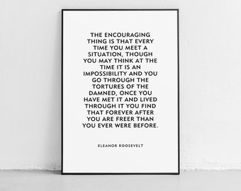 Eleanor Roosevelt "Impossibility" Quote Unframed Poster Or Print