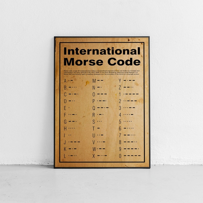 Printable Morse Code Aphabet Poster image 1