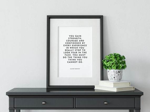 Eleanor Roosevelt Leadership Quote Poster Or Print Look Etsy