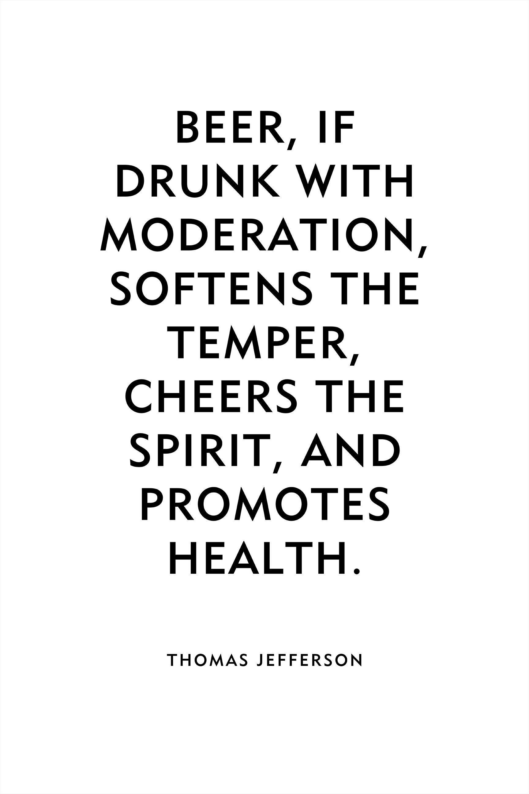 Beer Quote Thomas Jefferson Poster or Print Unframed Humor Funny - Etsy  Finland, image size:1728x2592