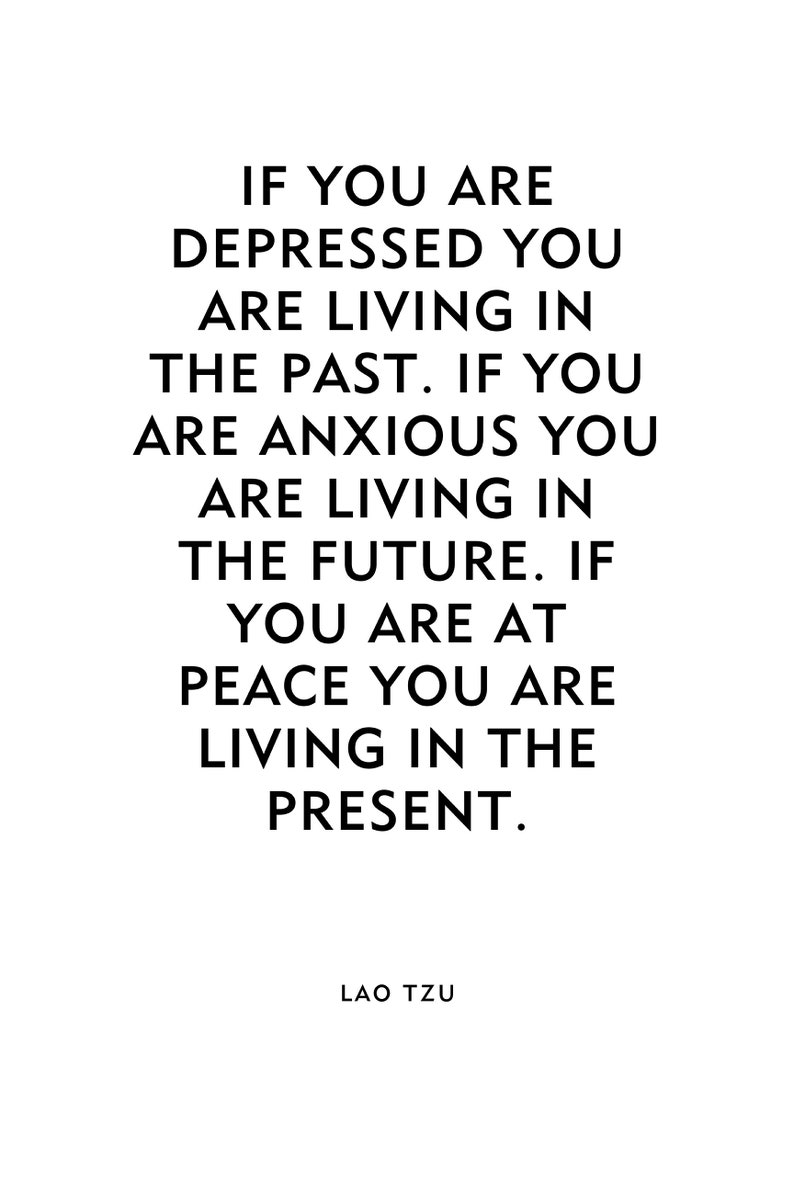 Motivational Print Past Present Future Lao Tzu Quote Instant Digital Download Printable image 2