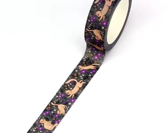 Kawaii Cats on Meadow Washi Tape - 1 full roll