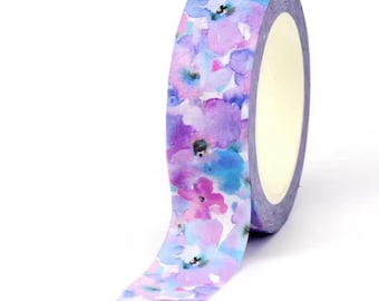 Violet Flower Washi Tape - 1 full roll
