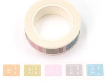 Planner Days of the Week 2 Washi Tape - 1 full roll
