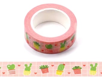 Succulent Plant Washi Tape - 1 full roll