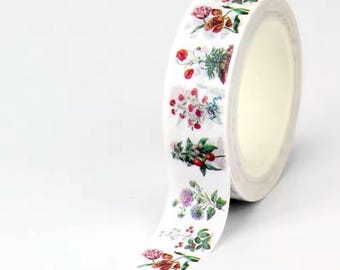 Cinta Washi Flores Silvestres 21 - 1 rollo completo