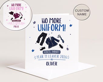 School Leaver Card Personalised Year 11 GCSE 2026 For Boy Or Girl
