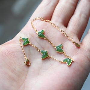 Schmetterling grüne Jadeit Kette Armband Silber / echte Jade Perlen Armband / handgemachter feiner Jade Schmuck / Skinny stapelbares zierliches Jade Armband