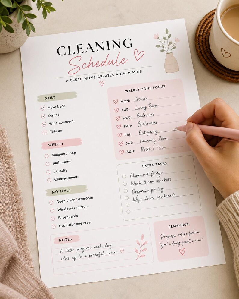 Busy Mom Reset Bundle | Printable Planner for Overwhelmed Moms | Self ...