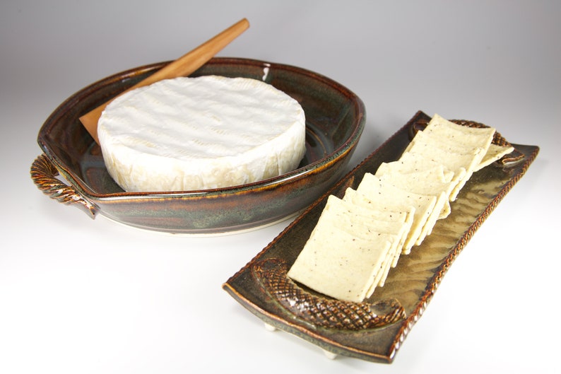 Cheese Baker Brie Baking Dish for Baked Brie Brown Glazed Etsy