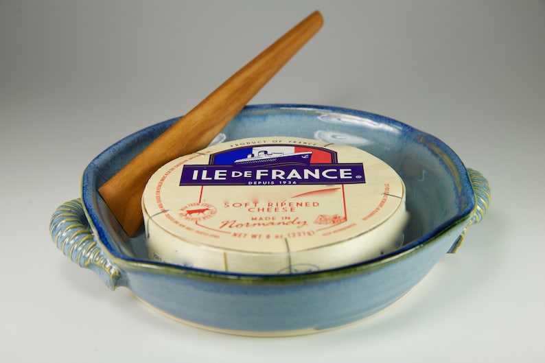 Large blue brie cheese baking dish Etsy