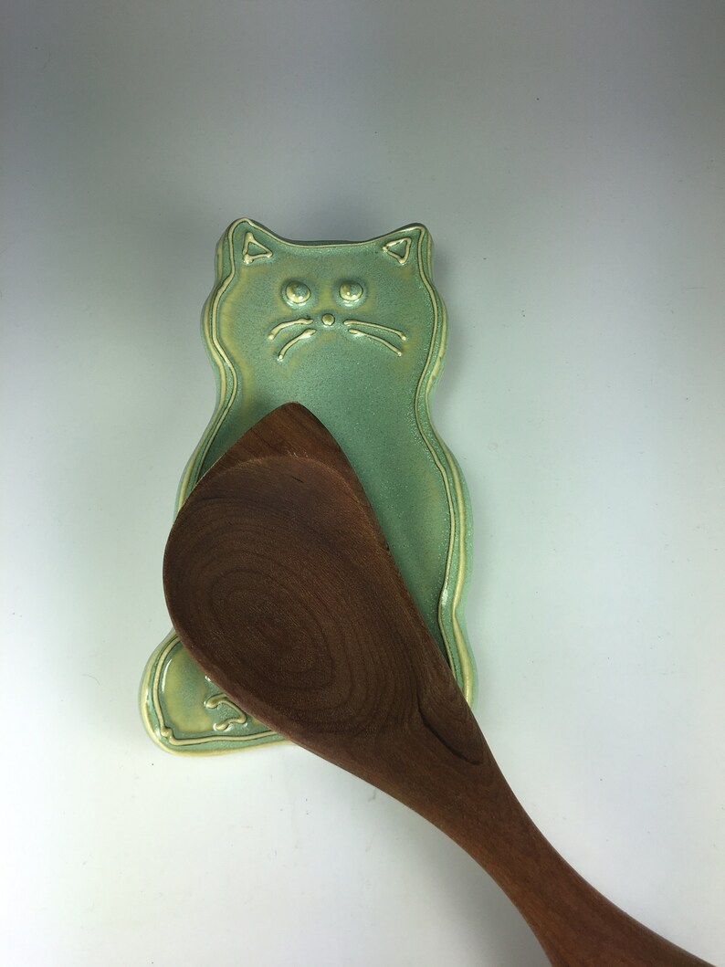 Green spoon rest free shipping cat spoon rest