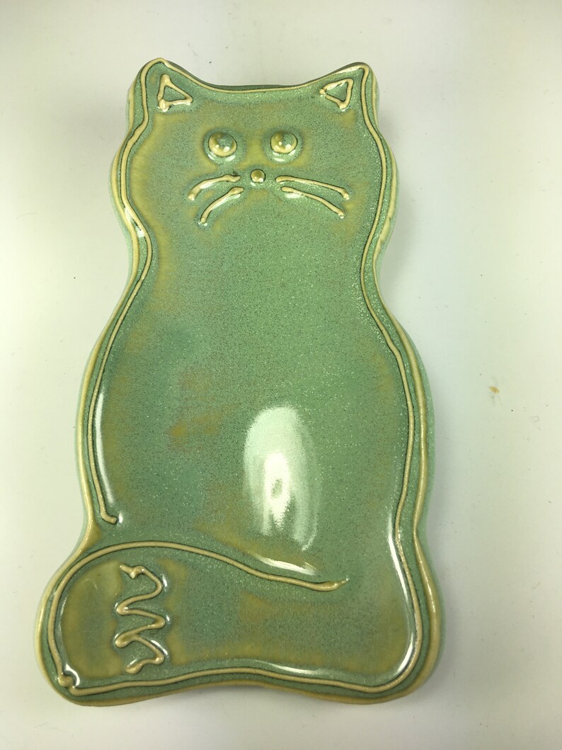 Green spoon rest free shipping cat spoon rest