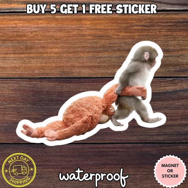 Pons de aap-sticker/magneet